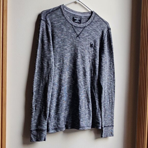 Express Gray Waffle Knit Jersey Size Medium - Picture 3 of 14